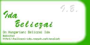 ida beliczai business card